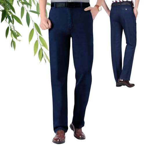 Jett Jeans for Older Men Stretch, Jettjeans3 Men's Classic Straight Fit Stretch Jeans Soft Breathable Flexibility (Dark Blue,36)