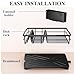 SNTD Dish Drying Rack for Kitchen Counter - Large Dish Rack with Drainboard, Rustproof Dish Drainer with Utensil Holder for Sink, Black