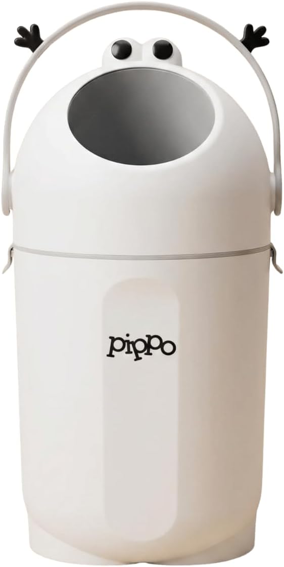 Pippo Lixeira Antiodor Infantil 13L – Design Lúdico, Redução de Odores, Material PP + ABS, Fácil de Limpar, Ideal para Quarto de Bebê