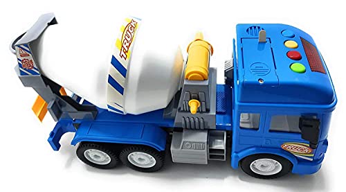 Image of Toy Truck Diecast Cars Truck with Light and Sound Pull Back Vehicles Toy Trucks for Kids ?Colors as Per Stock? (FT Cement Mixer)