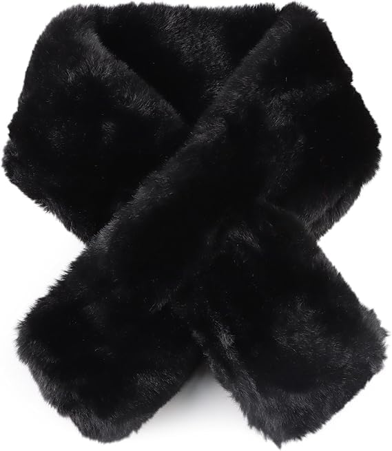 XIABYAYU Écharpe pour Femme, Écharpe pour Femme Hiver, Écharpes Peluche Femmes, Convient Aux Femmes Et Aux Filles pour Rester Au Chaud En Hiver, Idéal pour Noël/Noir