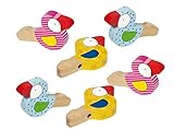  6x Vogelflöte als Mitgebsel zum Kindergeburtstag, Gastgeschenk, Mottoparty