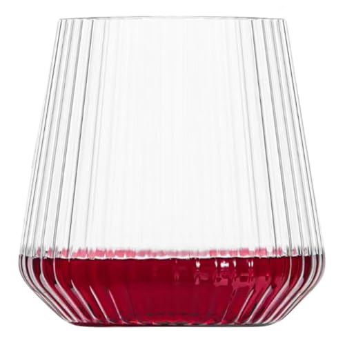 GrnArt 使い捨て透明プラスチック製ステムレスワイングラス 50個セット 飛散防止設計 12オンス容量 BPAフリー リサイクル可能 パーティー イベント用 (B)