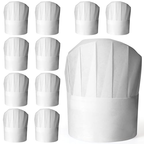ESHATO 20-40 Pack Kids Chef Hats, Adjustable Disposable Bakery Hats for Cooking, Baking, Pizza Party, Hibachi Party