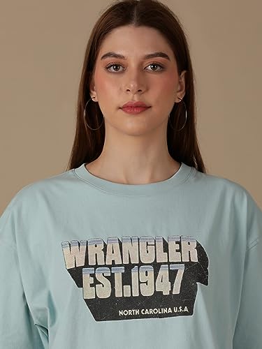 Image of Wrangler Women's Graphic Crew Neck Boxy Fit T-Shirt