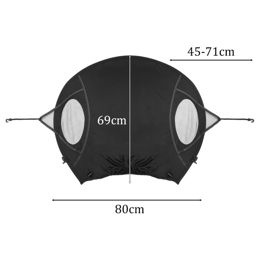 Pare-Soleil Poussette Bébé Universelle Auvent de Poussette bebe Confort Respirant Pare Soleil de Landau Nacelle Anti UV UPF50+ Housse de Protection Coupe-Vent Couverture Soleil Poussette Etanche