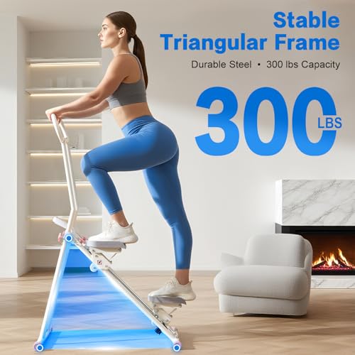 Image of HXD-ERGO Stair Stepper for Home, New Version 6 Adjustable Resistance Vertical Climber Cardio Exercise Machine, Folding Stair Climber for Full Body Workout with Adjustable Handlebar