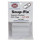 King Brothers Inc. SNX-0500-B PVC Snap-Fix Repair Coupling, White, 1/2-Inch