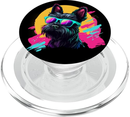 Cute Retro Vintage Scottish Terrier Lover PopSockets PopGrip per MagSafe Cute Retro Vintage Scottish Terrier Lover PopSockets PopGrip per MagSafe