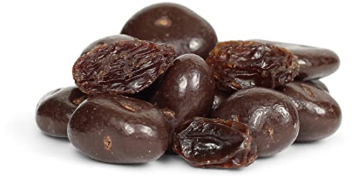 Gourmet Chocolate Covered Raisins By Its Delish, 1 Lb (16 Oz) Bulk Bag | Dark Chocolate With Raisins | Dried Raisin Chocolate Candy Snacks | Usa Made, Vegan, Kosher Parve #TOP26