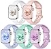 CeMiKa 5 Pack Straps Compatible for Apple Watch Strap 38mm 40mm 41mm 42mm 44mm 45mm 46mm 49mm, Soft Silicone Sport Band for iWatch Series 11 10 9 8 7 6 5 4 SE SE3, Women Men, 38mm/40mm/41mm-S/M