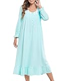 Casual Dresses for Women Smocked Summer Midi Dress Crew Neck Tiered Dress Short Sleeve Vestidos Mujer Aqua Green