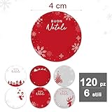 Zoom IMG-1 120pz 4cm etichette adesive natalizie Zoom IMG-1 120pz 4cm etichette adesive natalizie