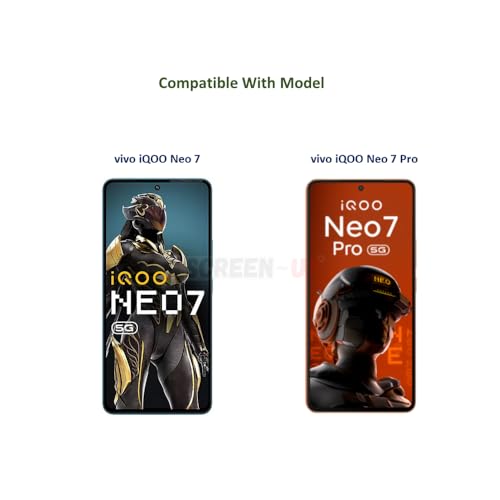 Image of ScreenUp Tempered Glass For vivo iQOO Neo 7 / vivo iQOO Neo 7 Pro - Ultra Clear, 9H Scratch Resistant, Full Coverage, Easy Install Screen Protector