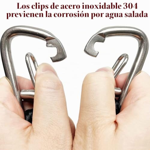 Miniatura 4 de Nicewat Cuerda De Amarre, Accesorios Para Barcos Muelle, Cuerda De Muelle Doble Trenzada, Cuerda De Amarre Con Gancho Para Barcos, Kayak, Moto De Agua, Pontones, Canoas Blanco