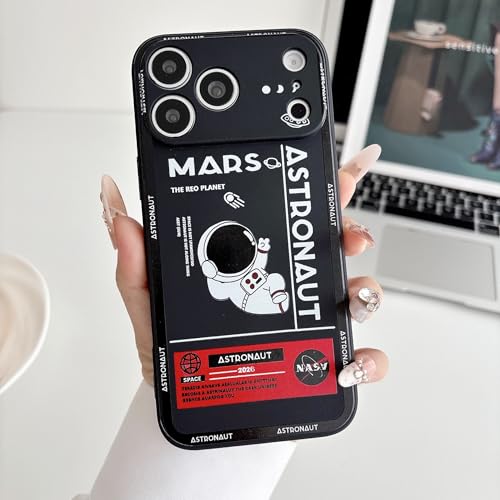 Coque iPhone 14 Plus noire motif astronaute spatial antichoc Yonds Queen - 3