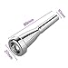Trumpet Mouthpiece 3C 5C 7C (3 Pack) with Box and Microfiber Cleaning Cloth Compatible with Yamaha Bach Conn King Replacement Musical Instruments Accessories, Silver Plate (Bullet Shape)