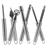 Garneck 1 Juego descorazonador pelador de mangos artilugios del hogar Herramienta quita huesos Herramienta remover núcleo agente de mudanzas práctica herramienta de cocina Acero inoxidable