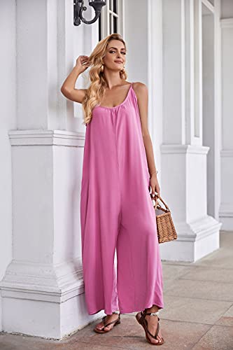 Image of BUENOS NINOS Women's V Neck Floral Maxi Dress Boho Printed Adjustable Spaghetti Strap Ethnic Beach Long Dress with Pockets