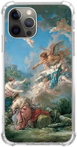 Lemifelgby Angels Iconic Painting Case Compatible with iPhone 13 Pro Max, Rococo Painting Art Case for iPhone 13 Pro Max for Teens Men and Women, Cool TPU Bumper Phone Case Cover