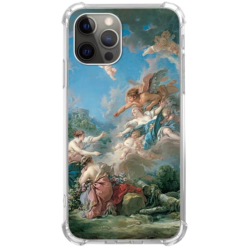 Lemifelgby Angels Iconic Painting Case Compatible With Iphone 13 Pro Max, Rococo Painting Art Case For Iphone 13 Pro Max For Teens Men And Women, Cool Tpu Bumper Phone Case Cover #TOP1