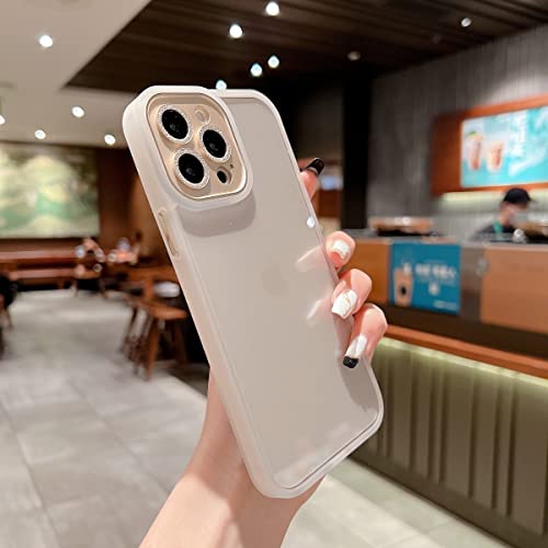 Leleyun For Iphone 14 Pro Max Case With Metal Bling Camera Lens Cover Cute Sparkly Diamond Slim Clear Back & Matte Bumper Silicone Shockproof Protective Case For Girls And Women - Gold #TOP6