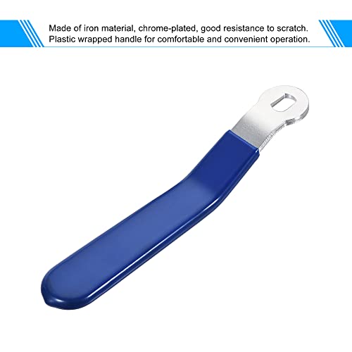 sourcing map 2 Stück Hebelgriff Eisen verchromt Ersatz mit Kunststoffgriff Blau für DN20 Kugelhahn