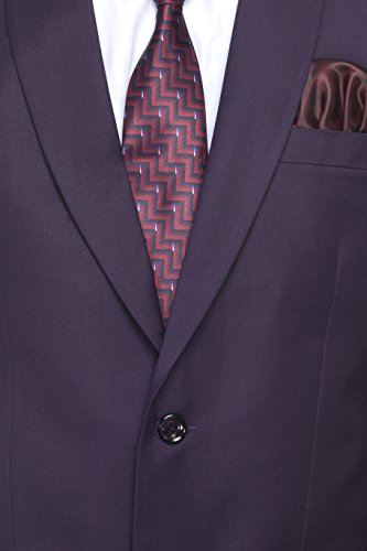 Image of FAVOROSKI Designer Men's Slim Fit Notched Lapel Single Breasted Solid Blazer