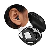 Alpine Silence Earplugs for Sleep, Focus & Travel - V-Shape Snug Fit & Soft Oval Tips – 4 Sizes XS/S/M/L - Comfortable, Reusable Hearing Protection - 22dB – Black