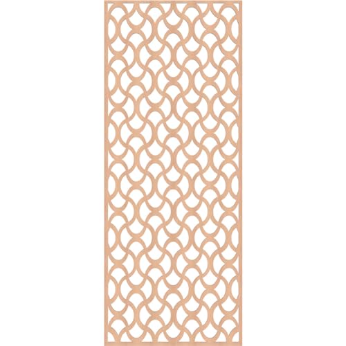 Image of Resort Decorative Pierced Fretwork Wood Wall Panels, 25 3 /8 inchW x 64 3 /8 inchH x 1 /4 inchT, Alder