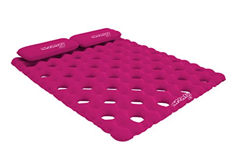 Airhead SUN COMFORT COOL SUEDE Double Pool Mattress, Raspberry (AHSC-017)