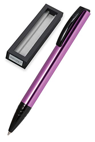 ONLINE 36046 Stylo à bille en aluminium pur, Vision Magic Pink, avec recharge internationale M, encre noire, en écrin cadeau