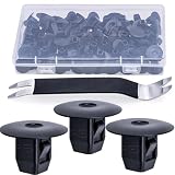 Rexka 51pcs Fender Liner Mud Guard Retainer Clip Grommet Retainer 90682-SEA-003 Compatible with Honda Acura Accord Civic CR-V Fit Odyssey CR-Z ILX MDX RDX TL -Multipurpose Auto Trim Panel Body Remover