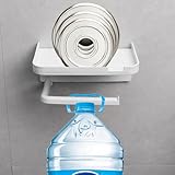 Wall Mounted Toilet Paper Holder Rustproof Thickened Plastic Bathroom Kitchen Storage Rack for Tissue Box Shelf Holder,White