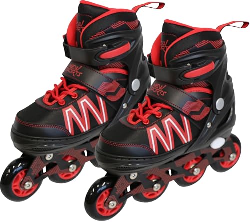 Roller Noir/Rouge ABEC 7 Taille 35-38 fini les pieds douloureux en glisse