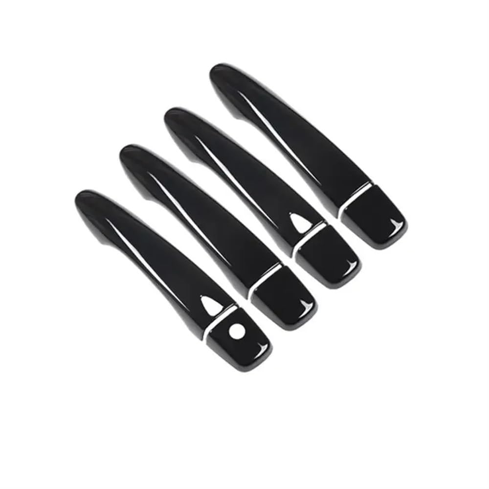 Mlhoghigd Black 2 Buttons Door Handle Car Door Handle Cover Catch Cap Trim Molding For Versa For Tiida 2019 2020 2021 2022 Accessories