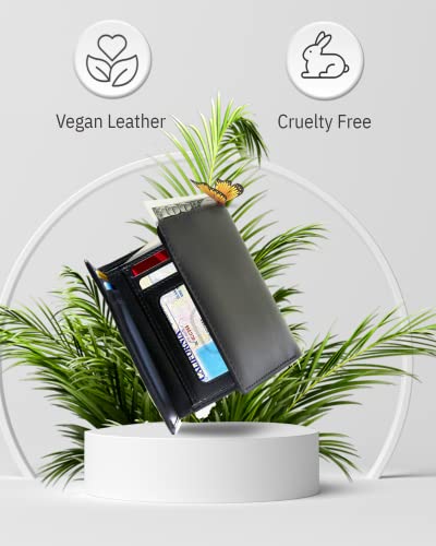 Access Denied Vegan Leather Trifold Wallets For Men - Cruelty Free Non Leather Mens Wallet With Id Window Holiday Gifts For Men #TOP3