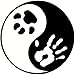 Zabawny 14x14cm Yin Yang Pet Cat Dog Paw Drukuj Naklejka Klasyczny Samochód Motocykl Dekoracyjne Naklejki C6-1041 (Color : Black)