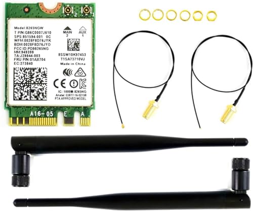 Image of Waveshare 8265AC /8265NGW Wireless NIC Module M.2 NGFF for Jetson Nano Support 2.4GHz / 5GHz 300Mbps / 867Mbps Dual Band WiFi and Bluetooth 4.2 | Assembly Instruction Included