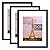 upsimples 11x14 Picture Frame Set of 3,Made of High Definition Glass for 8x10 with Mat or 11x14 Without Mat,Wall Mounting Photo Frame Black