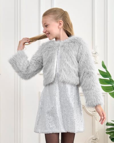 Image of BOLEROSE Girls Faux Fur Bolero Jacket