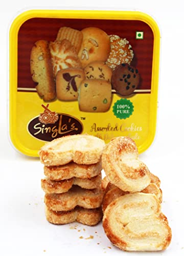 Image of Singla Sweets Little heart Cookies Healthy Snacks Diet Biscuits 250g