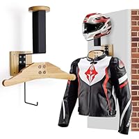 Helmhalterung Wand - Motorrad Garderobe mit Hacken für Handschuhe und Jacke - Stabile Motorradbekleidung Ständer für Taktische Weste Platte Träger - Platzsparend Fahrradhelm Halter