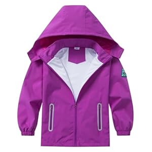 Chaqueta impermeable con capucha para niños y niñas, impermeable para exteriores, rompevientos con diseño de dinosaurio