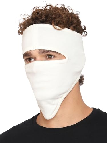 Image of Gajraj Unisex Cotton Anti Pollution Dust Sun Protecion Full Face Cover Mask with Air Filter Mesh and Visor (Skin)