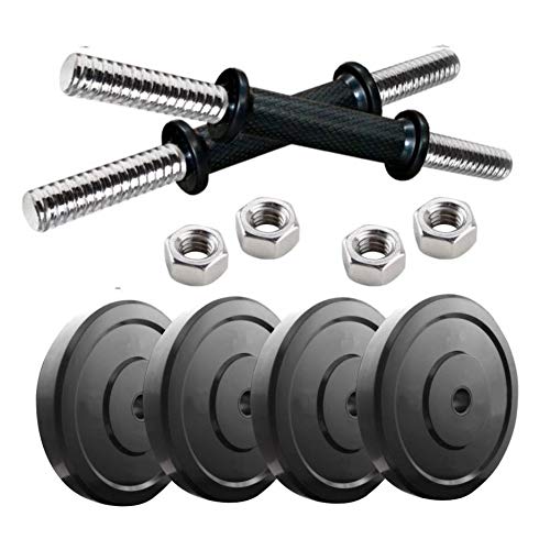 LAVENIR FITNESS 10kg(4pcs. * 2.5kg) RUBBER Plates + Solid Metal Dumbbell Rods - Adjustable Dumbbell Set for Home Gym Work-Out (B085WV95KN) Amazon Price History, Amazon Price Tracker