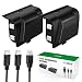 Xbox One Controller Battery Pack, YCCTEAM 1200mAh Rechargeable Battery [2-Pack] for Xbox One/X/S/Xbox One Elite Wireless Controller with 5FT Micro USB Charging Cable and LED Charging Indicator
