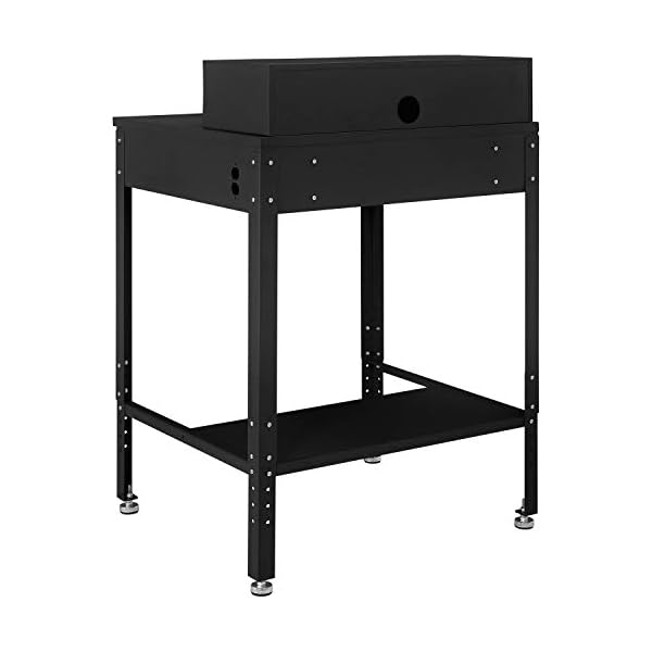 34-12W-x-30D-x-38H-Shop-Desk-with-Pigeonhole-Compartment-Riser-Flat-Surface-Black 34-12W-x-30D-x-38H-Shop-Desk-with-Pigeonhole-Compartment-Riser-Flat-Surface-Black