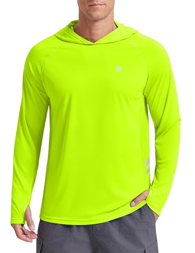 Image of PINSPARK Men's UPF 50+ Sun Shirts Long Sleeve Fishing Hoodie, UV Protection Rash Guard for Outdoor Hiking Running Swim Shirt