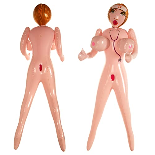 Aufblasbare Gummipuppe Frau Sexy Beate mit großen Brüste und 3 Öffnungen ca. 155 cm ideal als Liebespuppe Women JGA Gadget Erotik Scherzartikel Männer – Bild 3